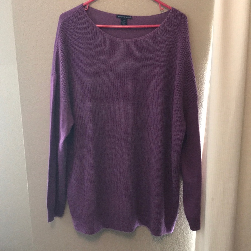 Purple knit sweater